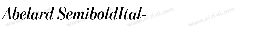 Abelard SemiboldItal字体转换